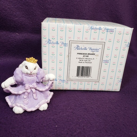 Patchville Bunnies Princess Brandi  w/original box 1997 Easter Rabbit Bunny - Picture 3 of 7